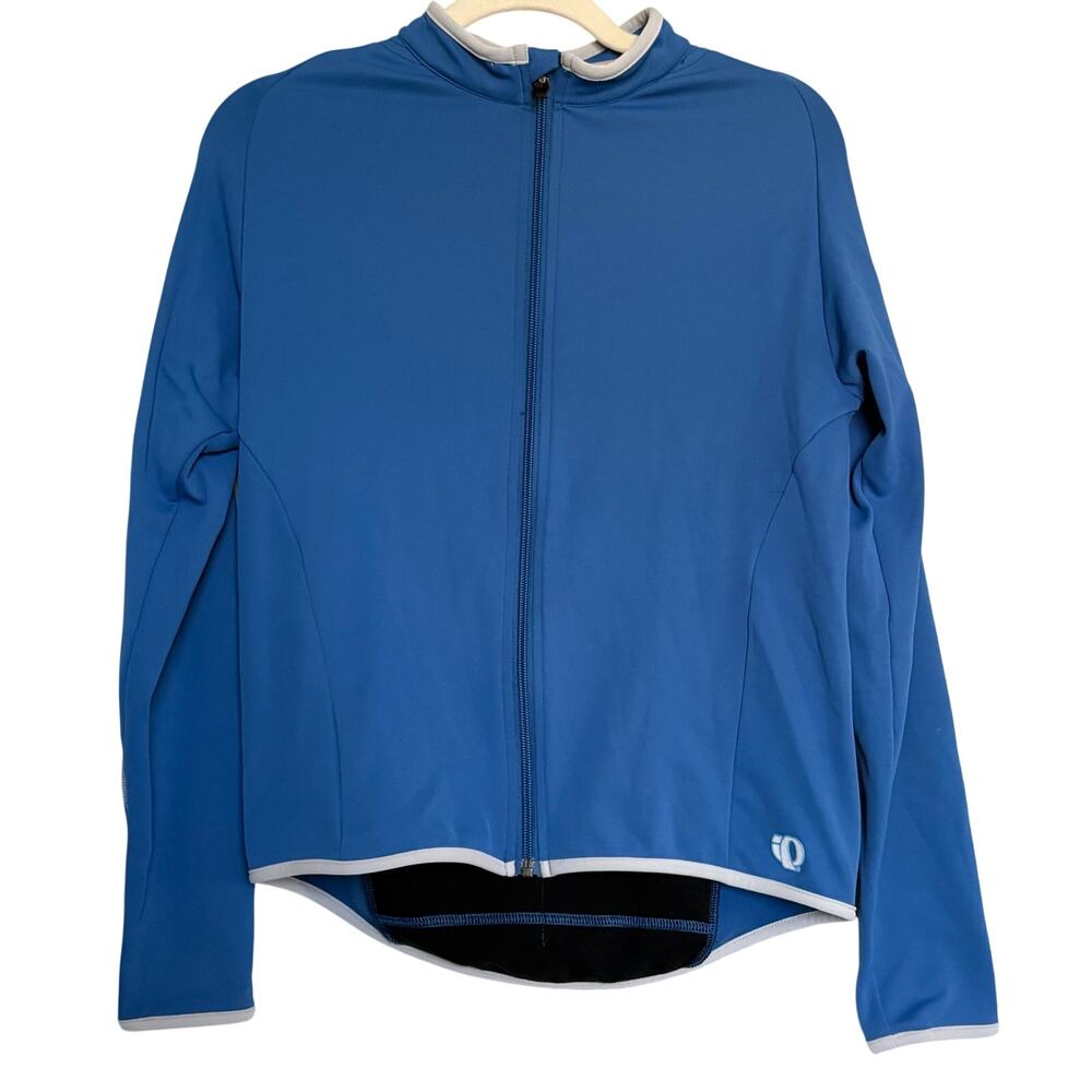 Pearl Izumi Women's Large Thermal Long Sleeve Cycling Jersey Jacket Blue Black